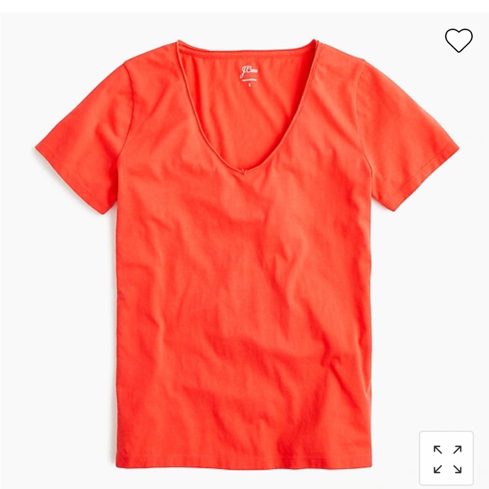 J.Crew Supersoft Supima® cotton raw-edge V-neck T-shirt